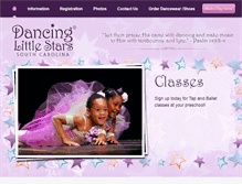 Tablet Screenshot of dancinglittlestarssc.com